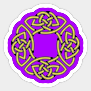 Dara Celtic Knot in Yellow Neon Sticker